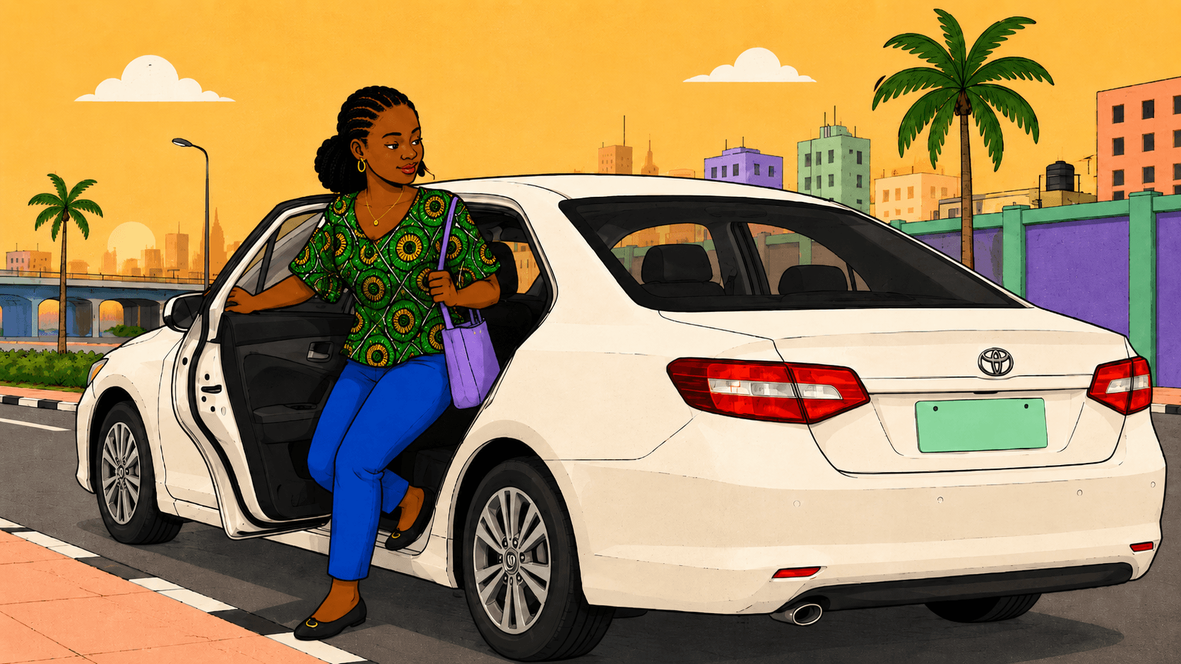 Split-scene banner showing a rider opening the RideFi app and a driver accepting a trip request, ready for launch
