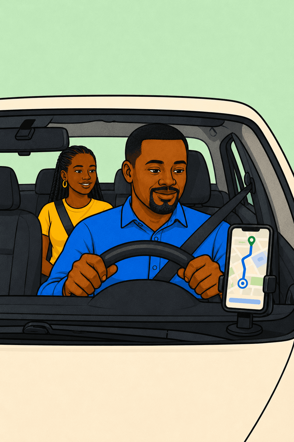 Meet your driver and hop in.